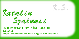 katalin szalmasi business card